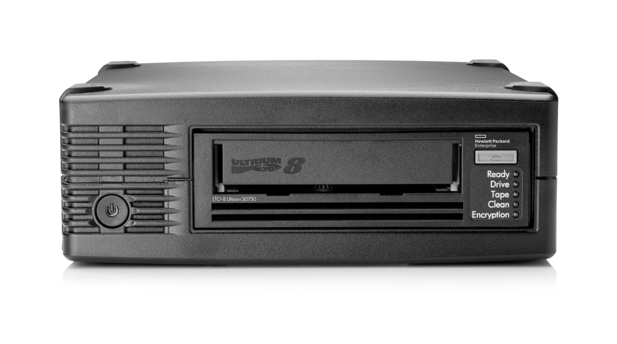 Bild von HPE StoreEver LTO-8 Ultrium 30750 - Speicherlaufwerk - Bandkartusche - Serial Attached SCSI (SAS) - 2.5:1 - LTO - 5,25" Halbe Höhe