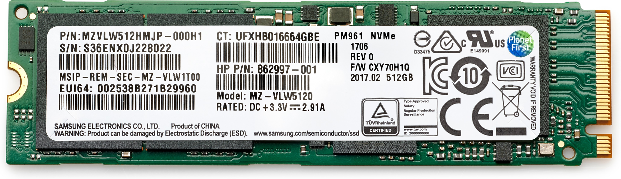 Bild von HP 1TB PCIe 4x4 NVMe TLC SSD - 1000 GB - M.2