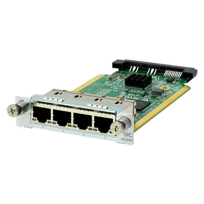 Bild von HPE MSR 4-port Gig-T Switch SIC Module - Gigabit Ethernet - 1000 Mbit/s - IEEE 802.3 - IEEE 802.3ab - IEEE 802.3u - HP MSR - 81,3 x 137,2 x 20,3 mm - 140 g