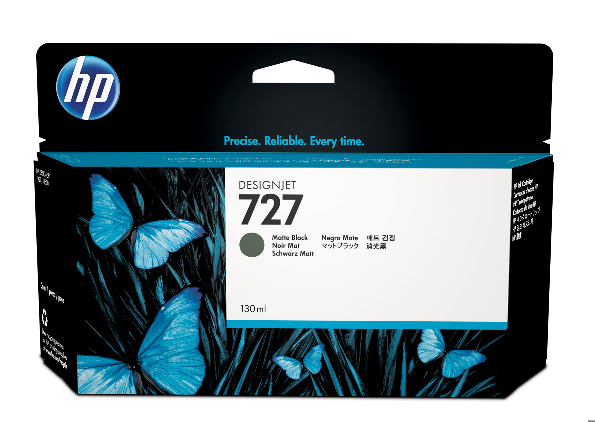 Bild von HP 727 Mattschwarz DesignJet Tintenpatrone - 130 ml - Tinte auf Pigmentbasis - Tinte auf Pigmentbasis - 1 Stück(e)