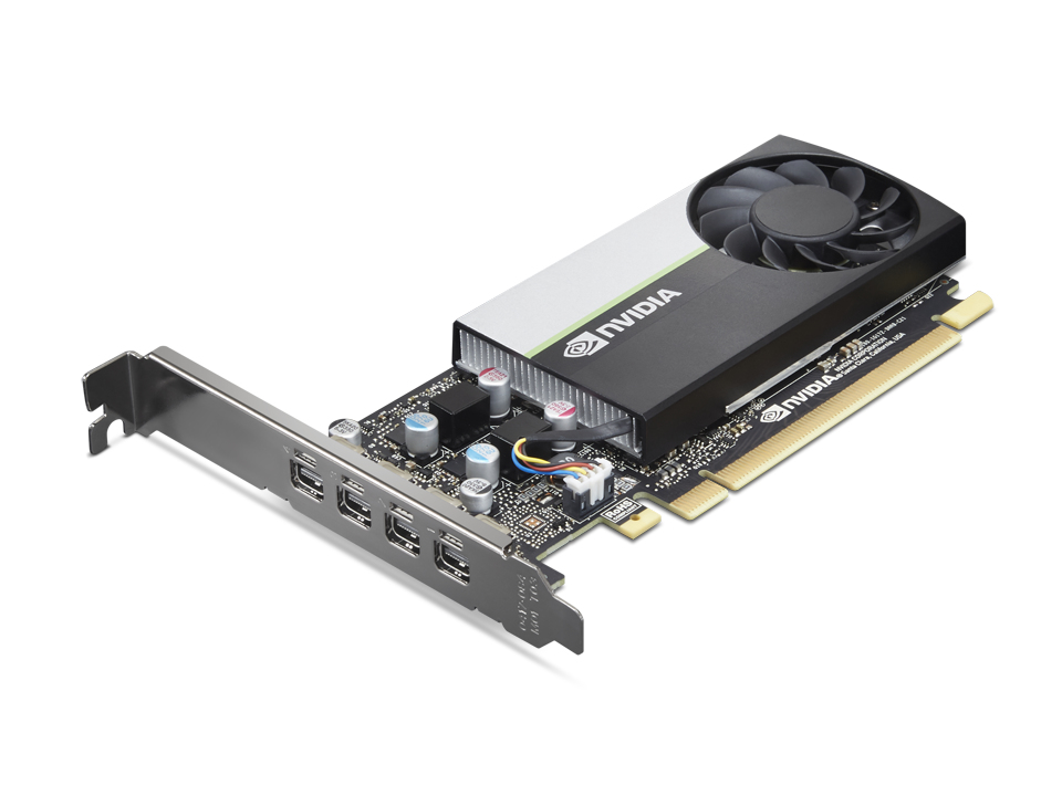 Bild von Lenovo NVIDIA T1000 - T1000 - 4 GB - GDDR6 - 128 Bit - 7680 x 4320 Pixel - PCI Express x16 3.0