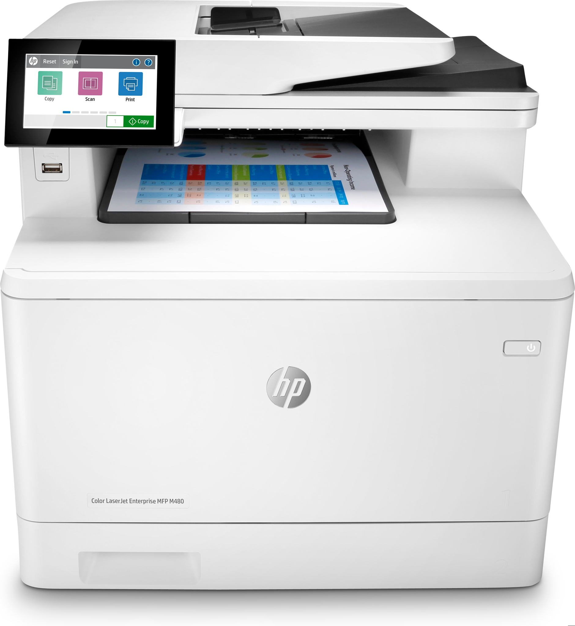 Bild von HP Color LaserJet Enterprise MFP M480f - Farbe - Drucker für Kleine &amp; mittelständische Unternehmen - Drucken - Kopieren - Scannen - Faxen - Kompakte Größe; Hohe Sicherheit; Beidseitiger Druck; ADF für 50 Blatt; Energieeffizient - Laser - Farbdruck - 600 