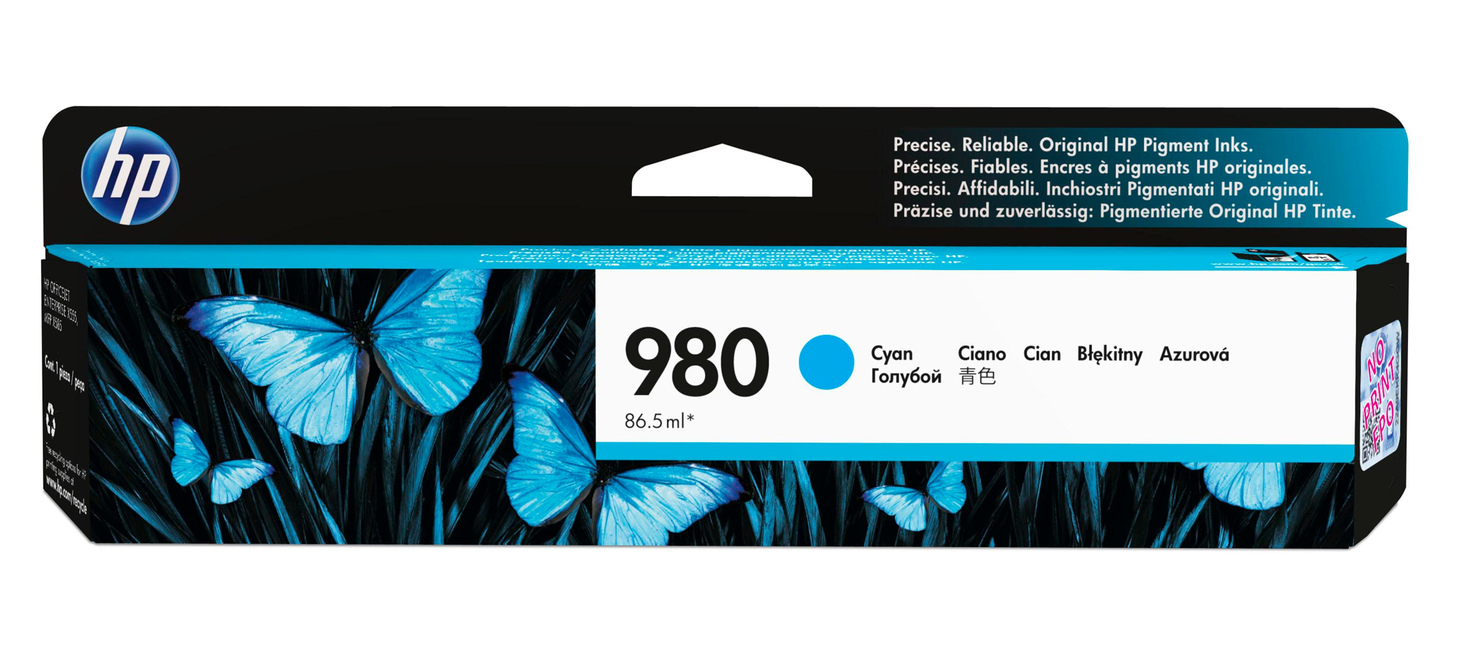 Bild von HP 980 Cyan Original Druckerpatrone - Standardertrag - Tinte auf Pigmentbasis - 6600 Seiten - 1 Stück(e)
