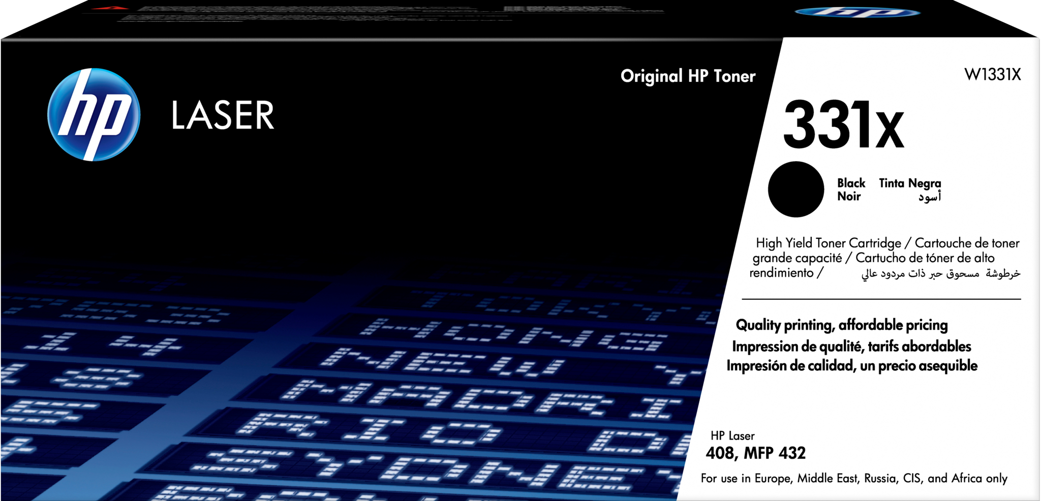 Bild von HP 331X Schwarz Original Laser Tonerkartusche mit hoher Reichweite - 15000 Seiten - Schwarz - 1 Stück(e)