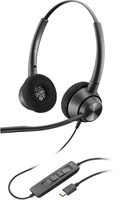 Bild von HP POLY EncorePro 320 Stereo USB-C-Headset TAA - Kabelgebunden - Anrufe/Musik - 70 g - Kopfhörer - Schwarz