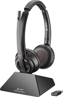 Bild von HP POLY Savi 8220 UC DECT 1880-1900 MHz USB-A-Headset - zertifiziert für Microsoft Teams - Verkabelt & Kabellos - Büro/Callcenter - 20 - 20000 Hz - 160 g - Kopfhörer - Schwarz