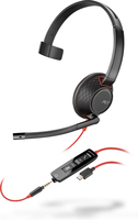 Bild von HP POLY Blackwire C5210 USB-C-Headset + Inline-Kabel - Kabelgebunden - Büro/Callcenter - 87 g - Kopfhörer - Schwarz