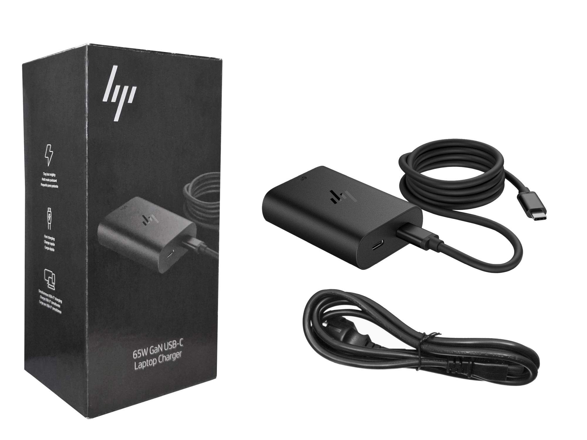 Bild von HP 65W GaN USB-C laptop charger with dual ports